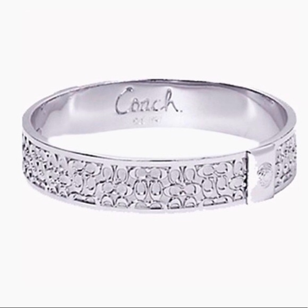 Coach Silver Monogram Bangle